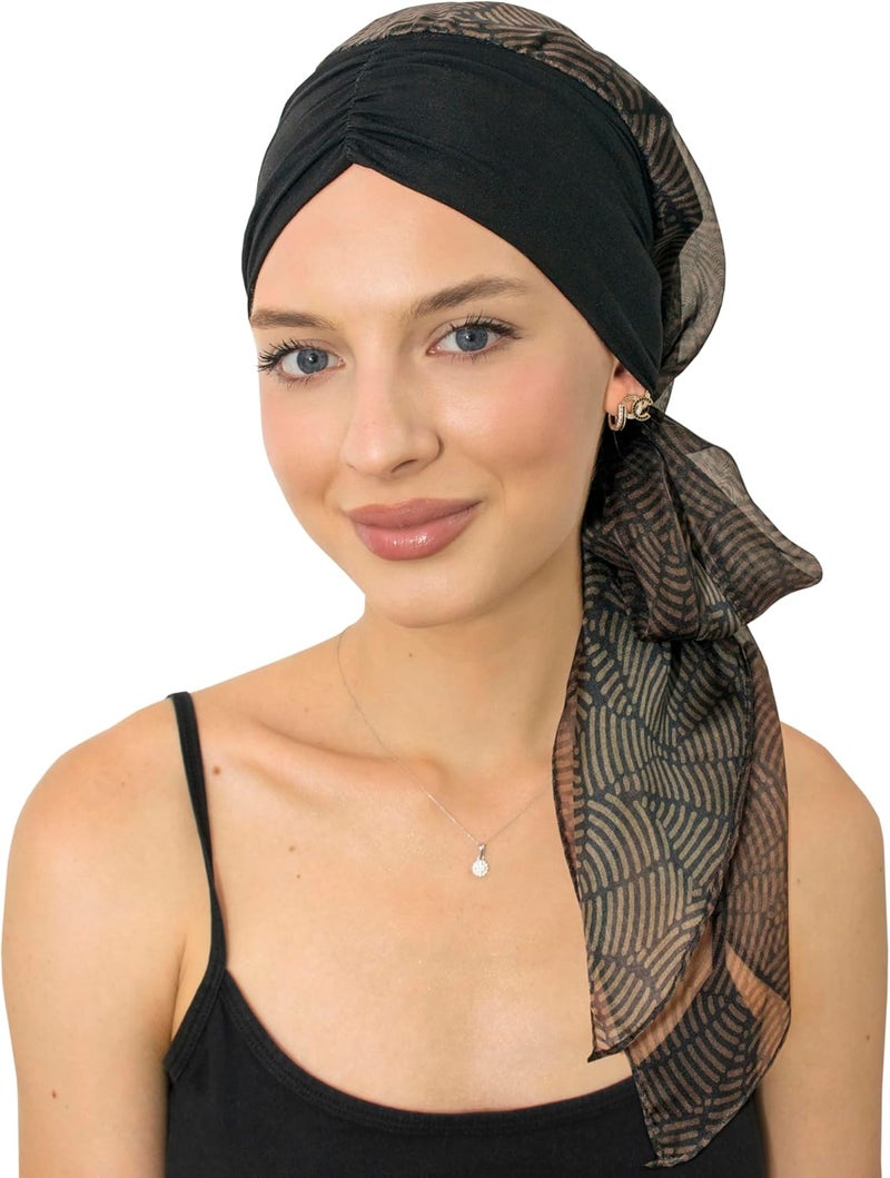 CAPLORD Head Scarf for Women Skull Cap Chemo Patients Headwear Cancer Hair Loss Scarf Headwrap Cover Hat Turban Covering Wrap - Image 1